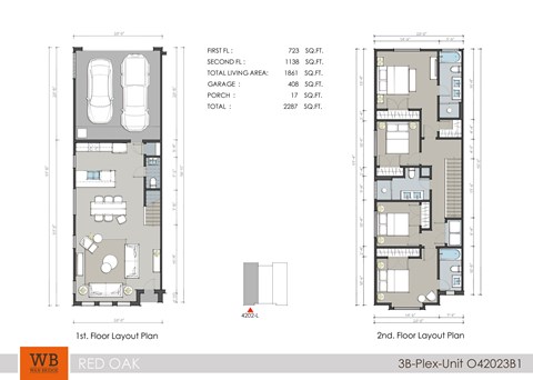 Floor plan for 4 beds, 3.5 baths, 1857 sqft